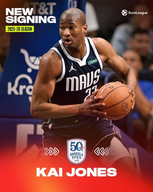 赢赢顺配资 2021年19号秀！阿纳多卢埃菲斯队官宣凯-琼斯加盟